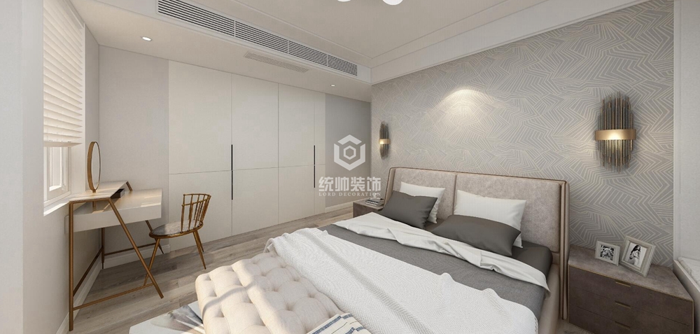 浦东新区御沁园125平方现代简约风格公寓卧室装修效果图