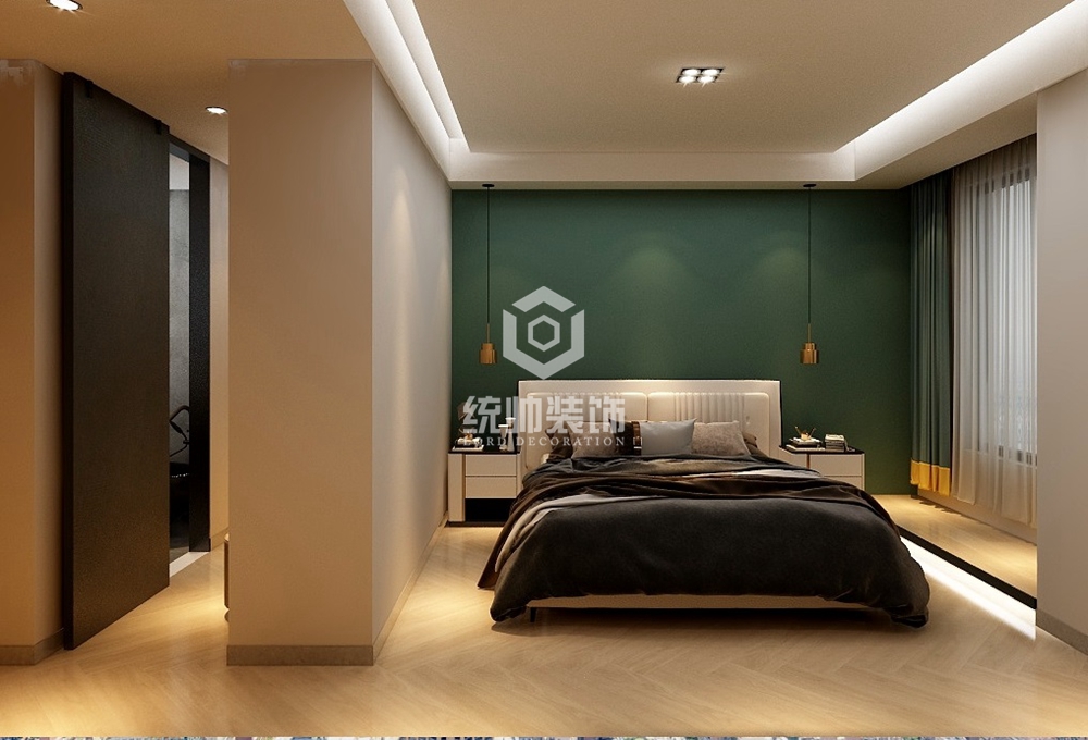 松江区象屿品城145平方现代简约风格三房两厅卧室装修效果图