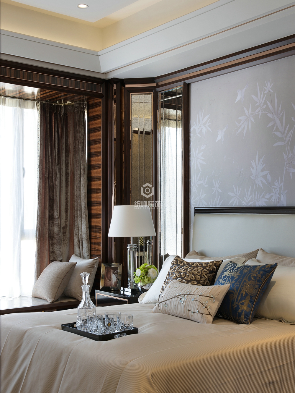 浦东新区善上居85平方新古典风格三室两厅卧室装修效果图
