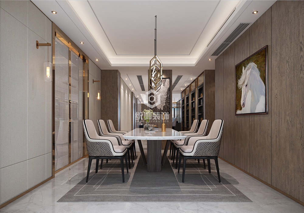 浦东新区天鹅堡210平方轻奢风格3室2厅餐厅装修效果图