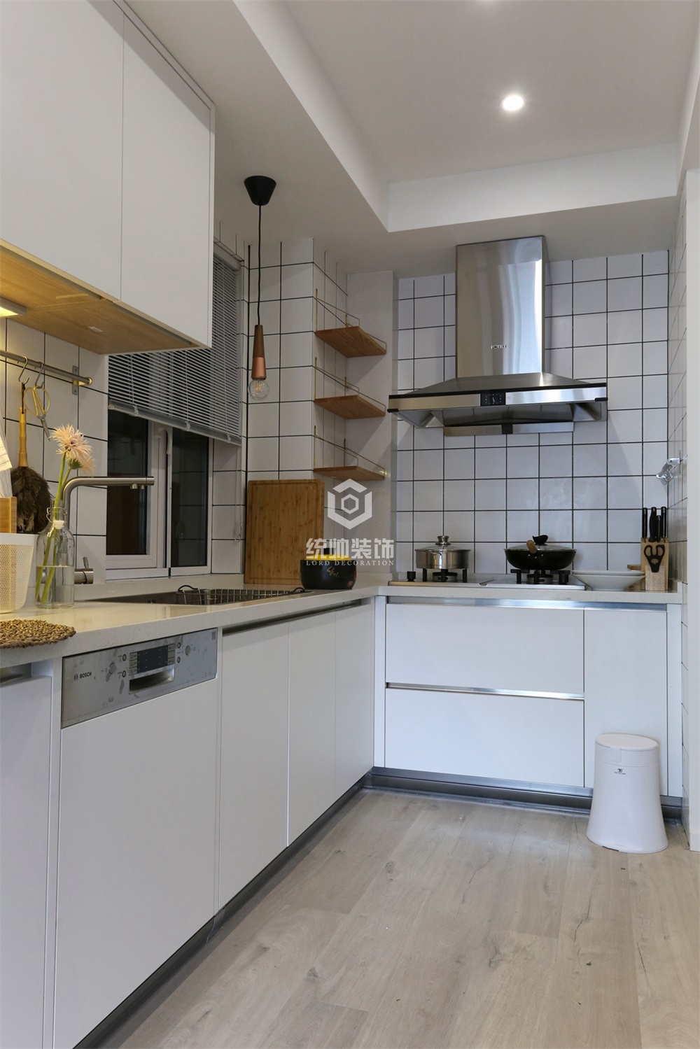 浦东新区高行绿洲三期102平方北欧风格公寓厨房装修效果图