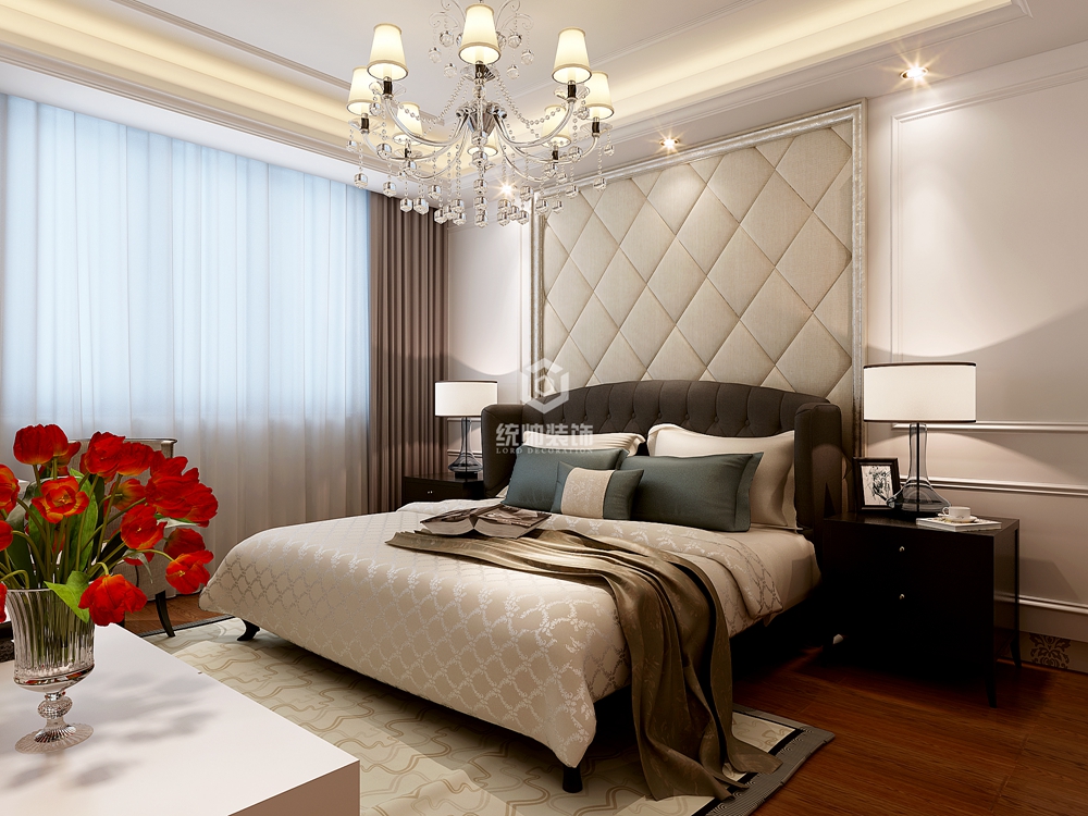 浦东新区傾心园120平方现代简约风格高层卧室装修效果图