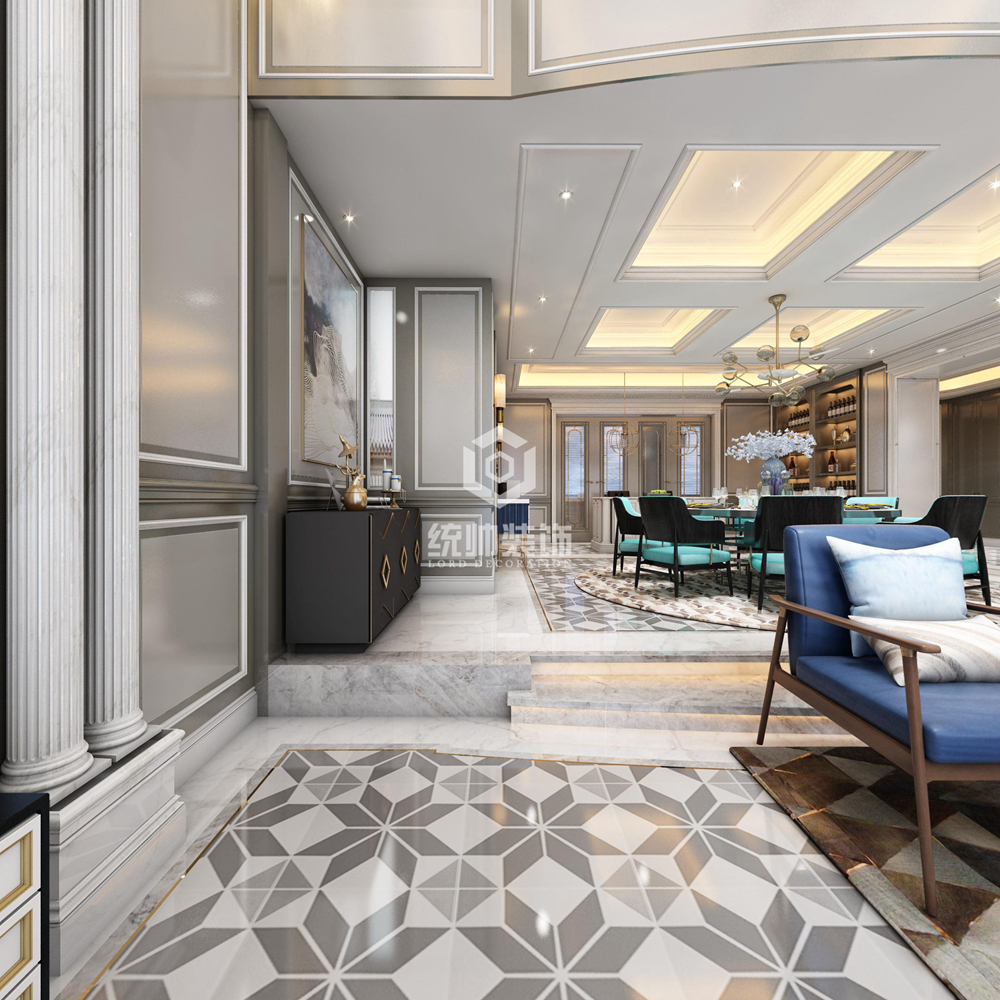 浦东新区证大家园一期177平方轻奢风格4室2厅餐厅装修效果图