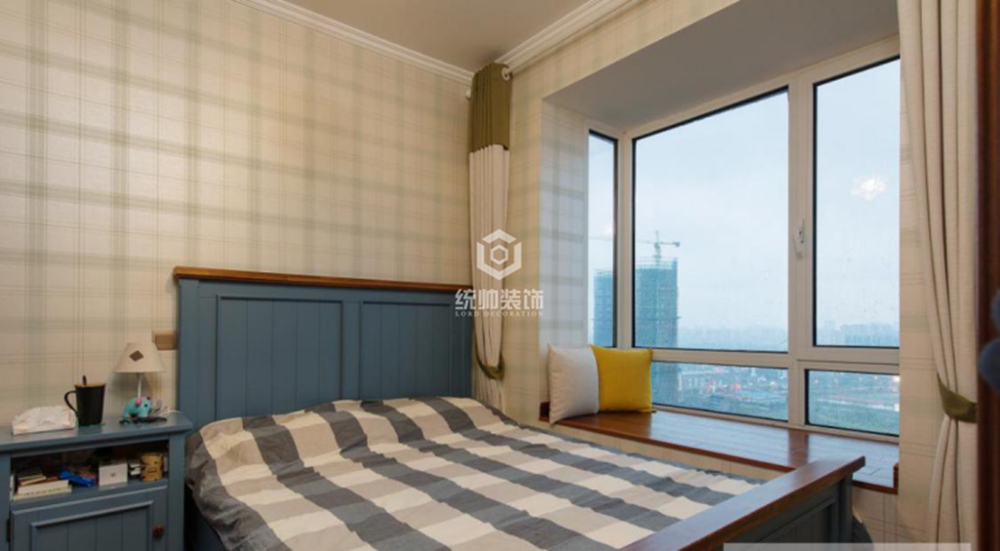 松江区荣盛名邸150平方欧式风格三室二厅卧室装修效果图
