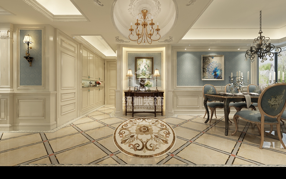 黄浦区金色家园160平方法式风格大平层走廊装修效果图