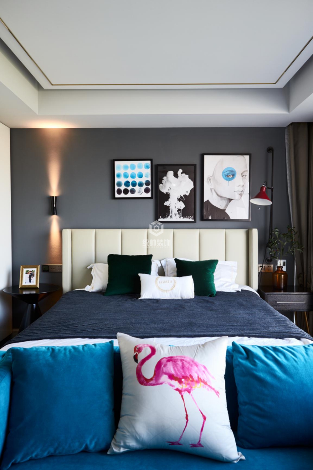 松江区海欣城世纪家园170平方现代简约风格三室二厅卧室装修效果图