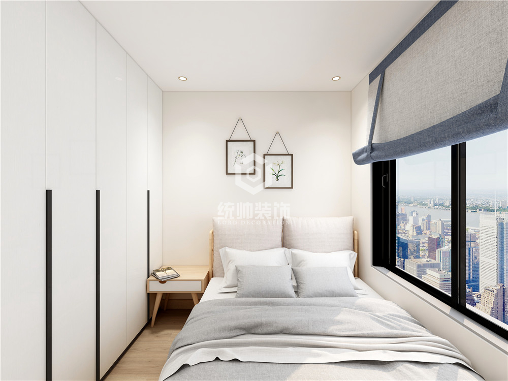 奉贤区香榭国际88平方现代简约风格3室2厅卧室装修效果图