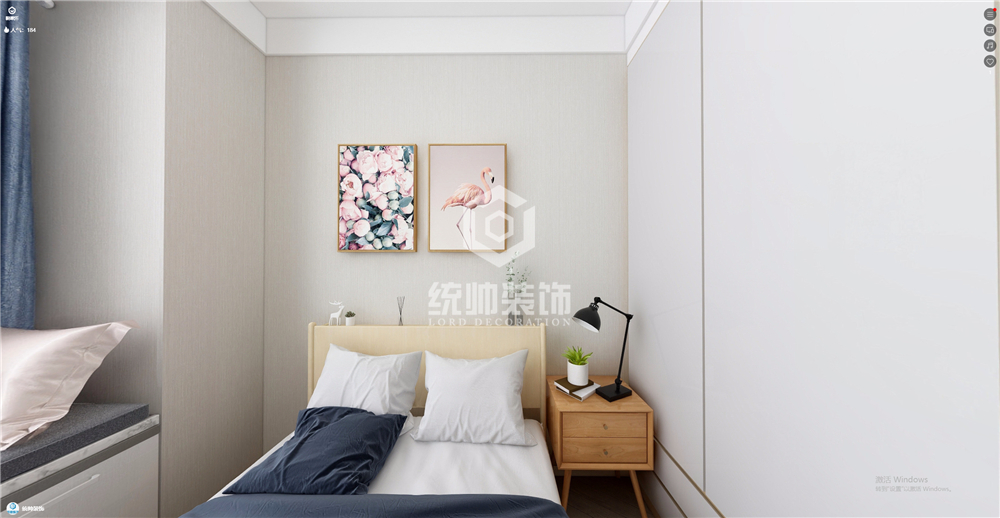 松江区云著深蓝100平方日式风格四房两厅卧室装修效果图