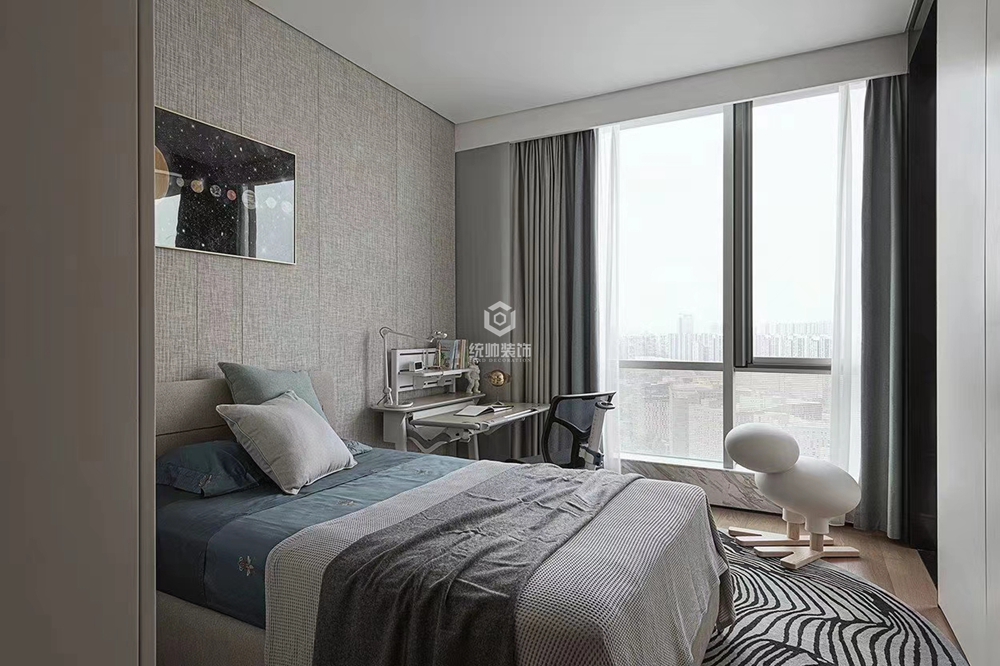 宝山区央玺160平方现代简约风格三房二厅卧室装修效果图