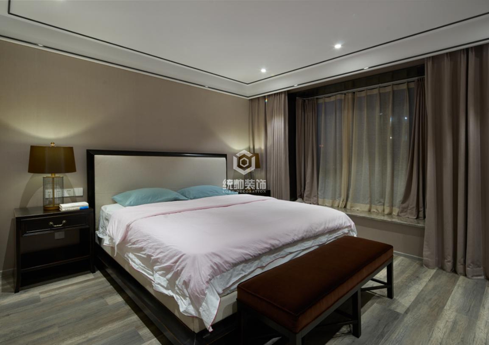 黄浦区上海滩新昌城146平方中式风格五室二厅卧室装修效果图