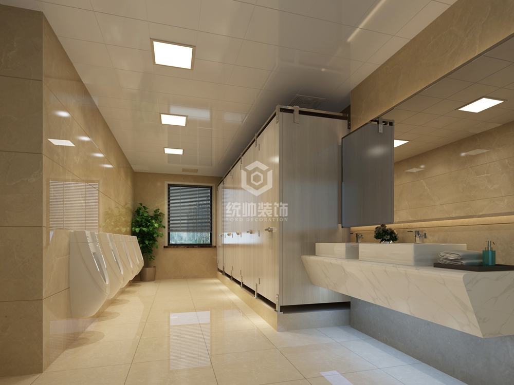长宁区东方收藏800平方新中式风格工装卫生间装修效果图