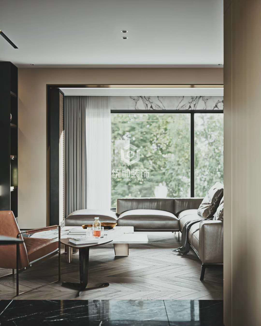 浦东新区新都会121平方美式风格2室2厅客厅装修效果图