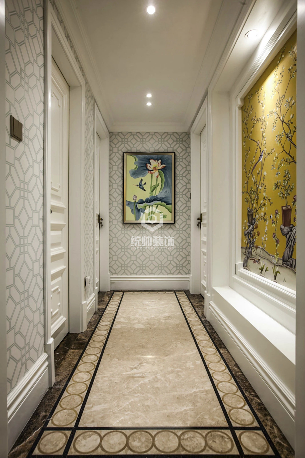 嘉定区金地格林世界圣琼斯湾148平方法式风格3室2厅走廊装修效果图