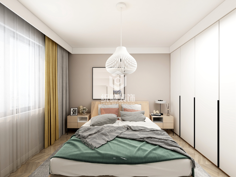 浦东新区梅花路140平方北欧风格复式卧室装修效果图