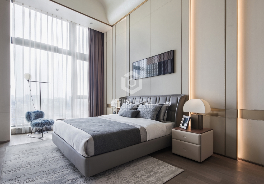 金山区星耀中心210平方现代简约风格大平层卧室装修效果图