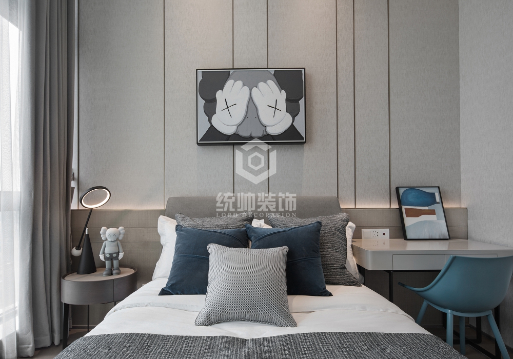 金山区星耀中心210平方现代简约风格大平层卧室装修效果图