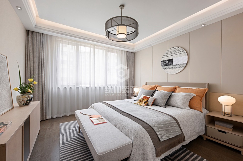 松江区嘉和阳光城95平方日式风格平层卧室装修效果图