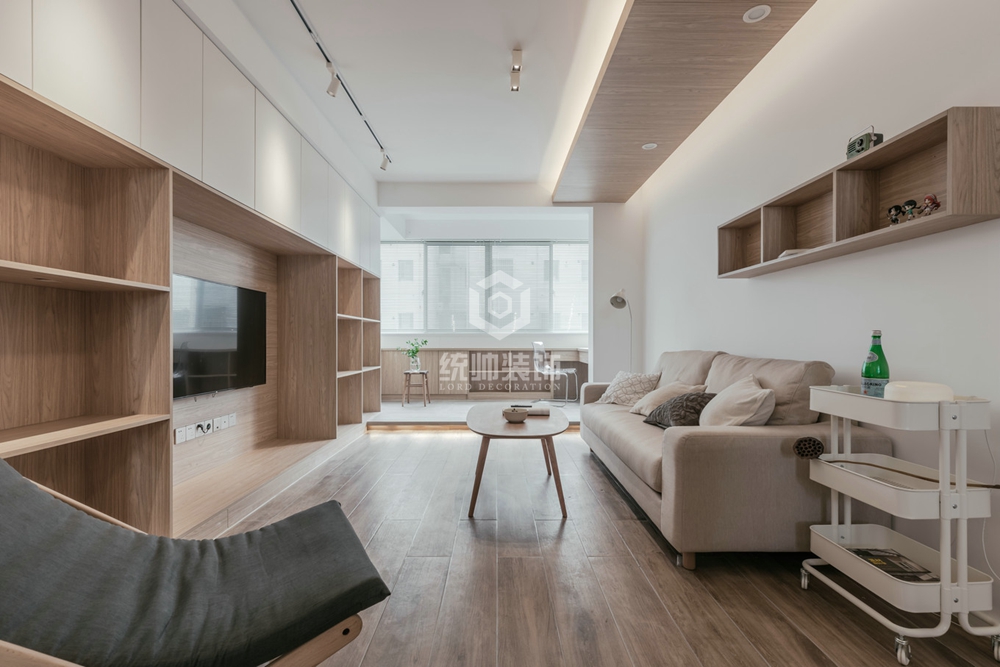 长宁区水岸豪庭120平方北欧风格平层客厅装修效果图