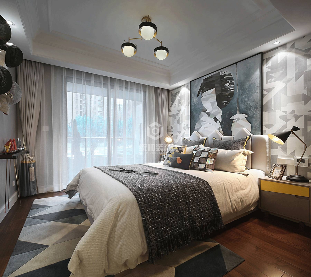 松江区英伦风尚280平方法式风格别墅卧室装修效果图
