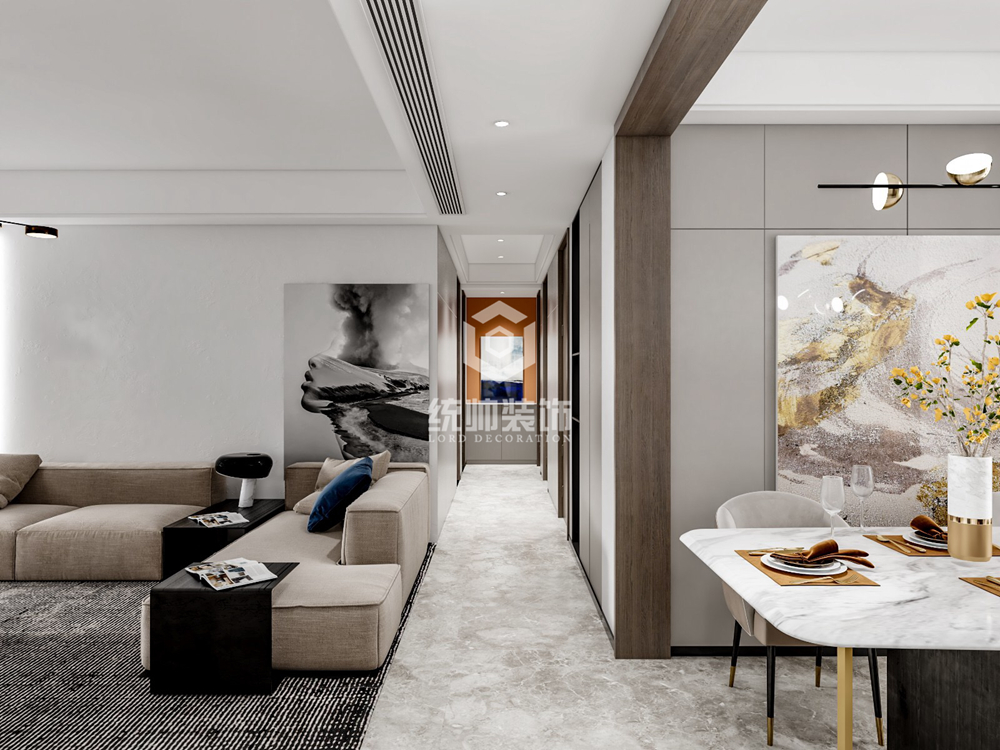 宝山区共康公寓140平现代简约走廊装修效果图