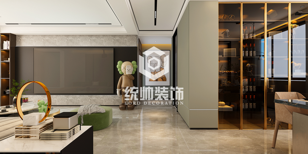 浦东新区香水百合100平方轻奢风格3室2厅走廊装修效果图