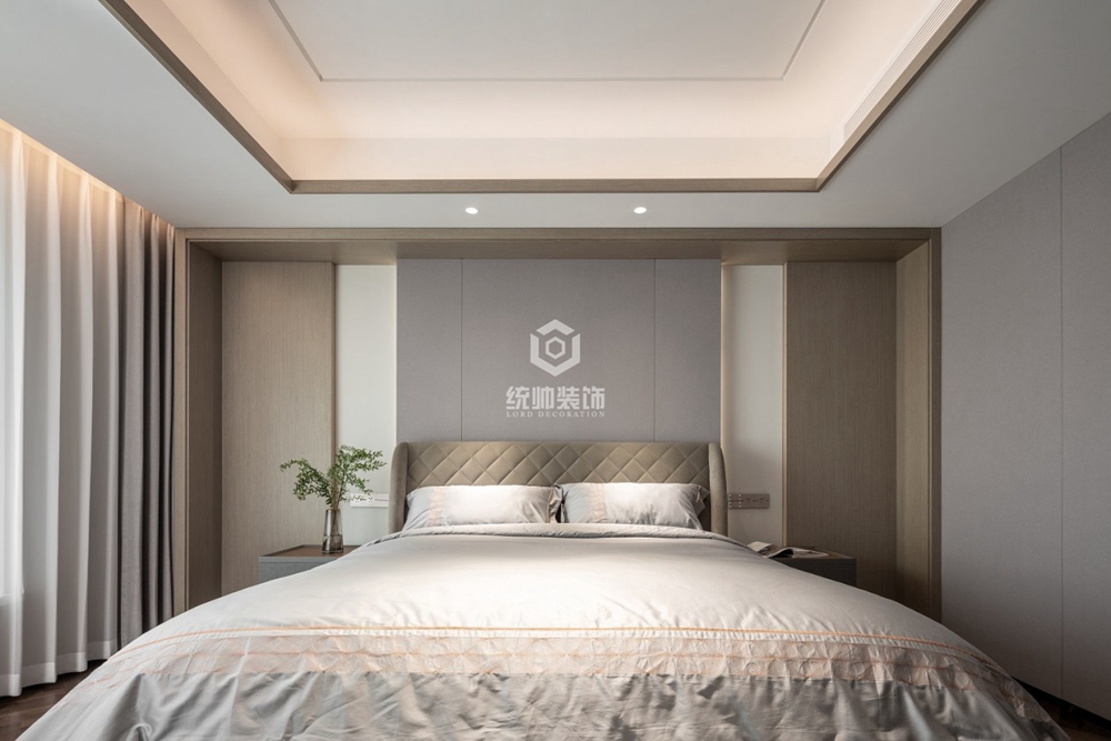 静安区雅筑95平方现代简约风格公寓卧室装修效果图