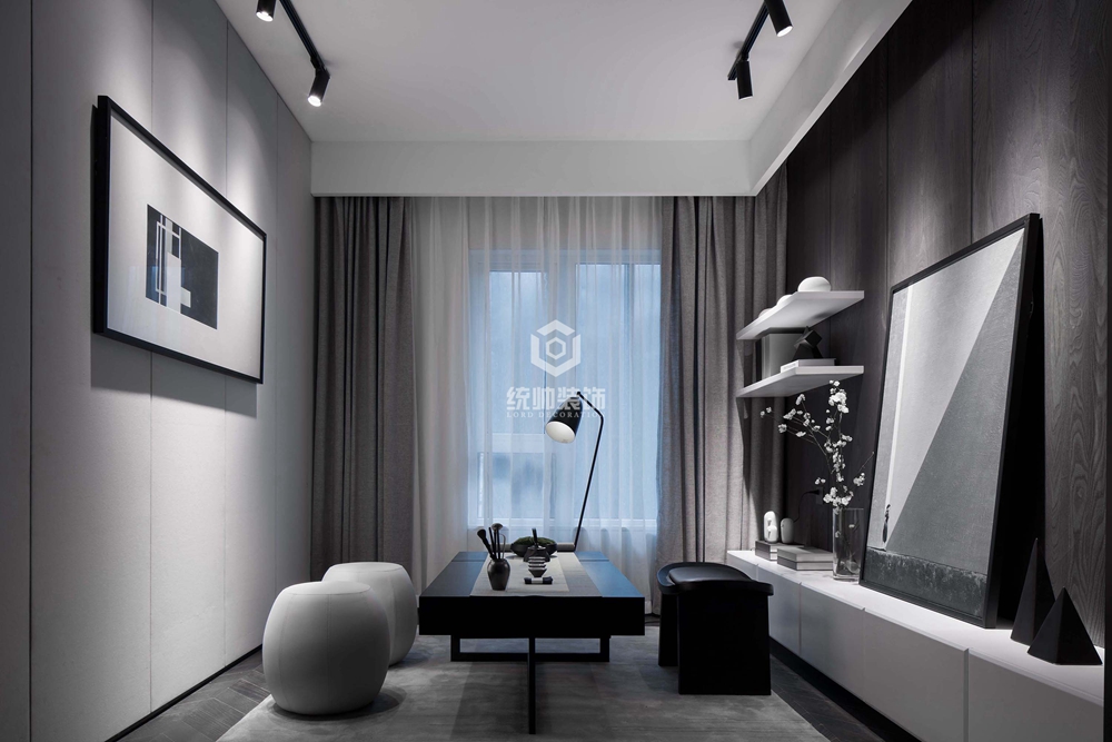 长宁区翠庭136平方现代简约风格公寓休闲室装修效果图