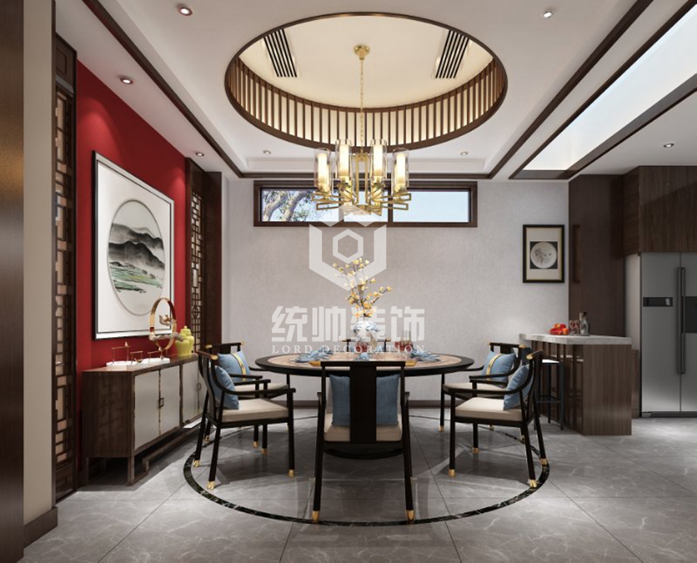 浦东新区北上海248平方中式风格四室二厅餐厅装修效果图