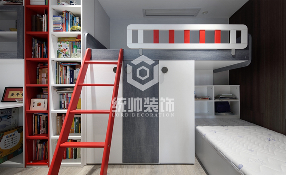 虹口区香港丽园112平现代简约卧室装修效果图