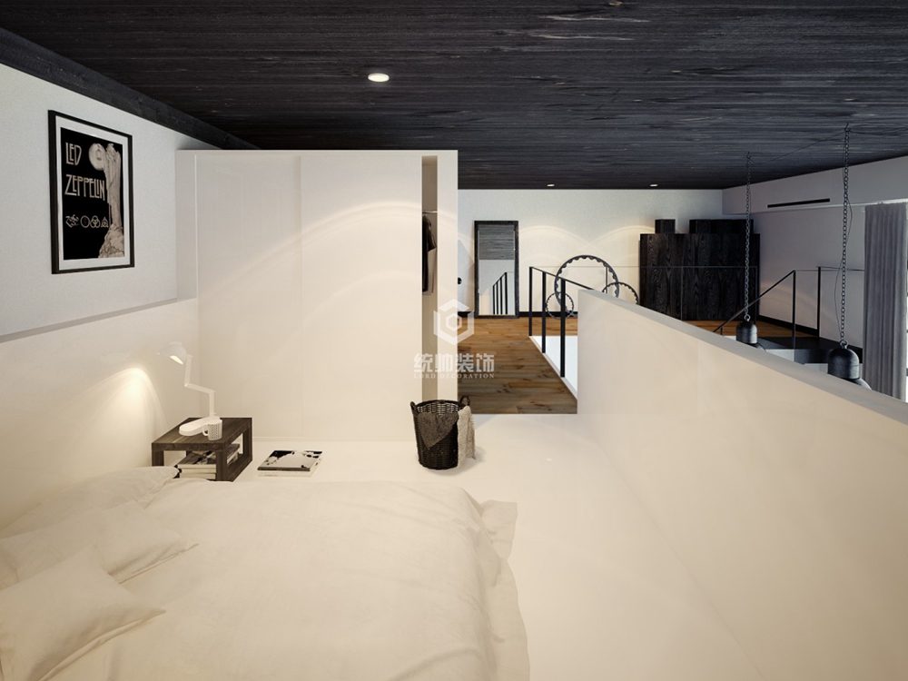 浦东新区阳光城丽晶湾120平方现代简约风格三房两厅卧室装修效果图