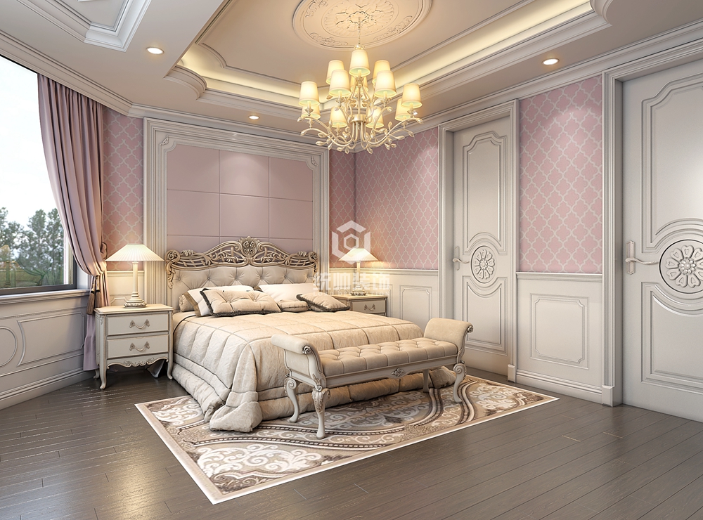 宝山区朗诗绿岛520平法式卧室装修效果图