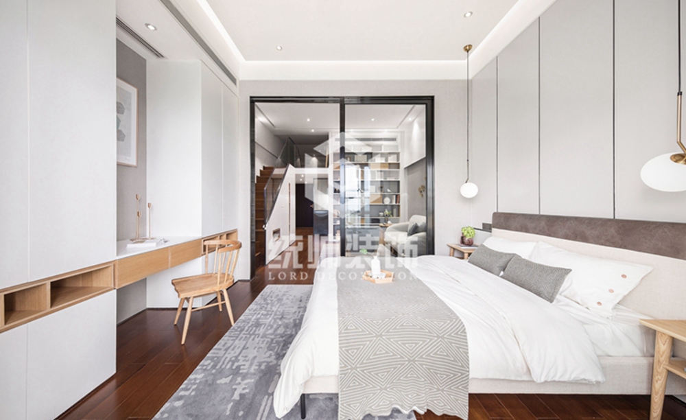 浦东新区GOHO悦城60平方现代简约风格一室一厅卧室装修效果图