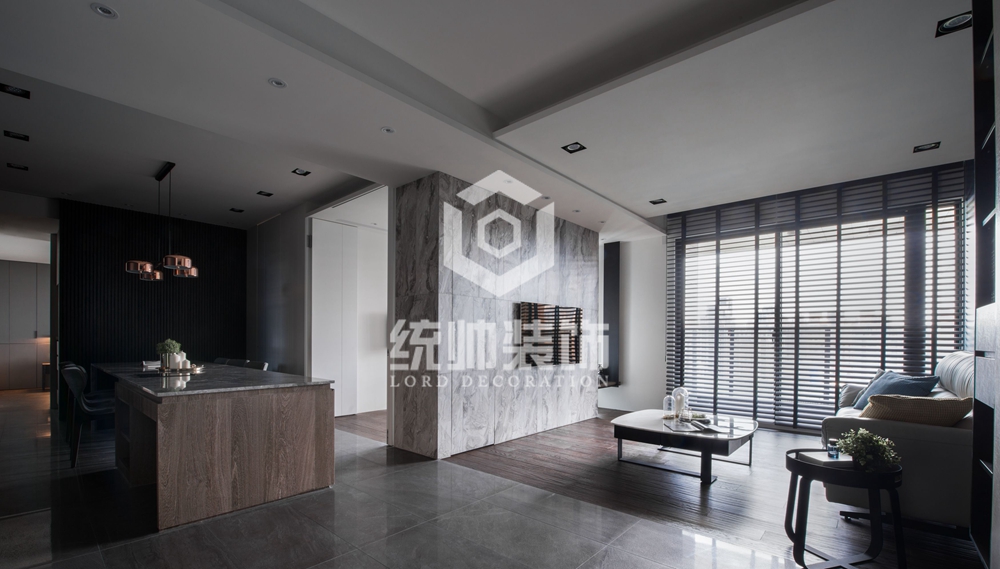 徐匯區海峽水晶國際140平現代簡約客廳裝修效果圖