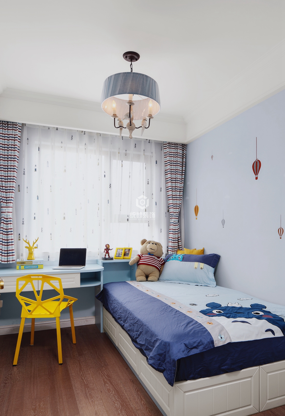 宝山区柠檬色的秋天95平方混搭风格三房两厅卧室装修效果图