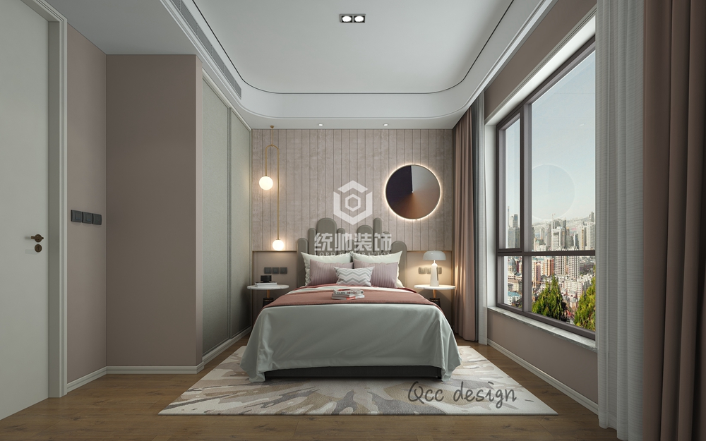 浦东新区尚海郦景160平方新中式风格三房二厅卧室装修效果图