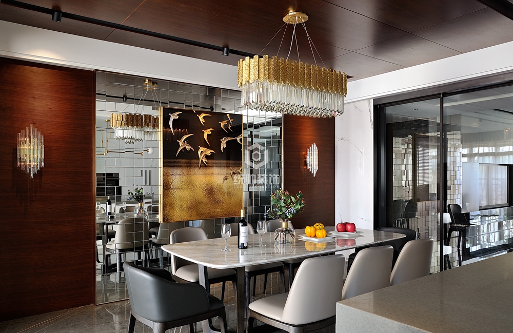 浦東新區連城苑160平現代簡約餐廳裝修效果圖