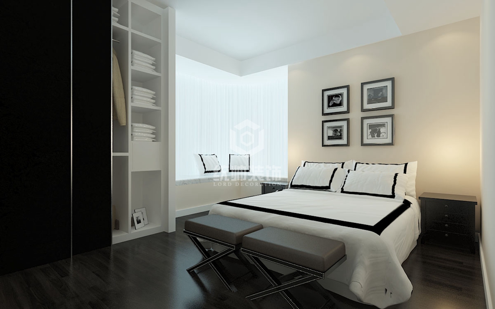 浦东新区上尚缘150平方现代简约风格复式卧室装修效果图