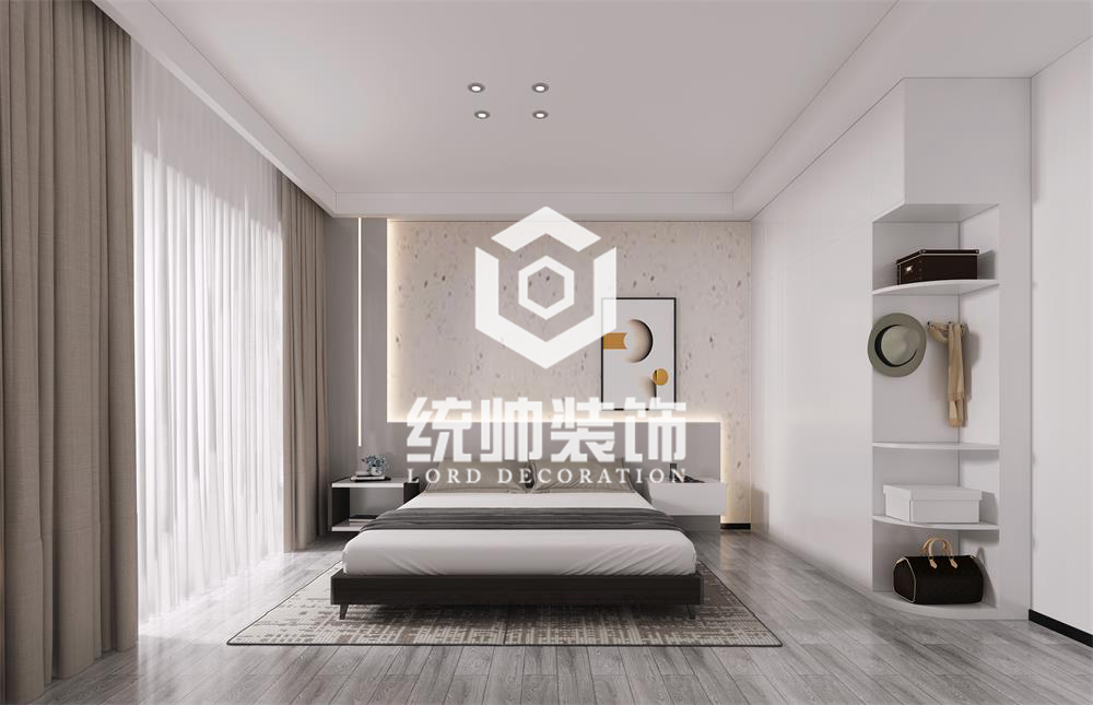 寶山區明天華城130平現代簡約臥室裝修效果圖