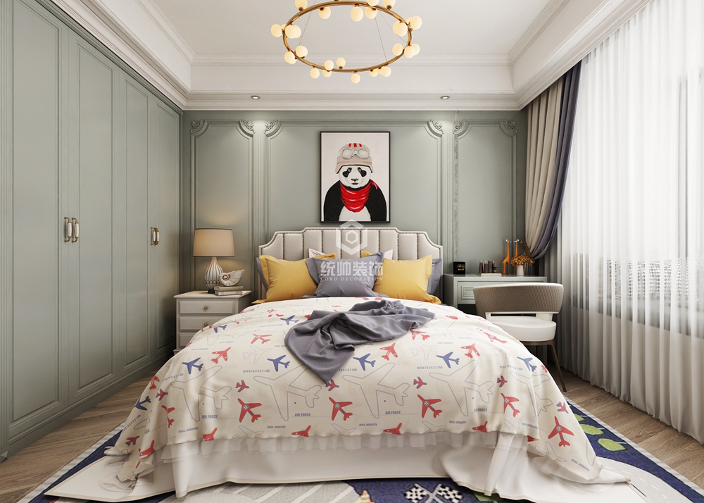 浦东新区博威·黄金海岸154平方欧式风格公寓卧室装修效果图