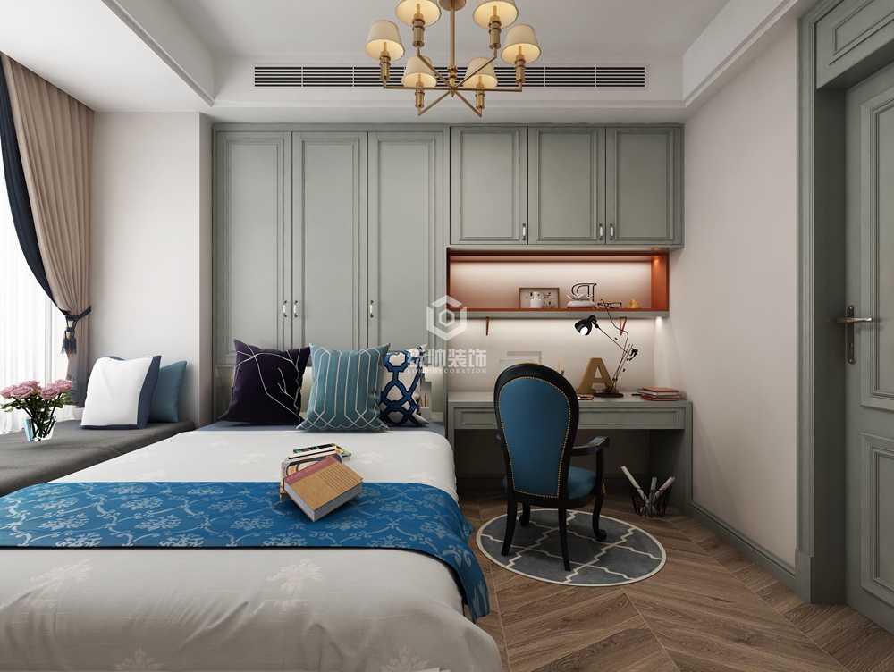 浦东新区博威·黄金海岸154平欧式卧室装修效果图