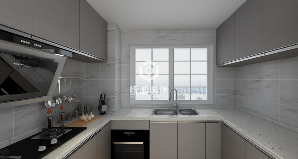 浦东新区盛世南苑114平方现代简约风格公寓厨房装修效果图
