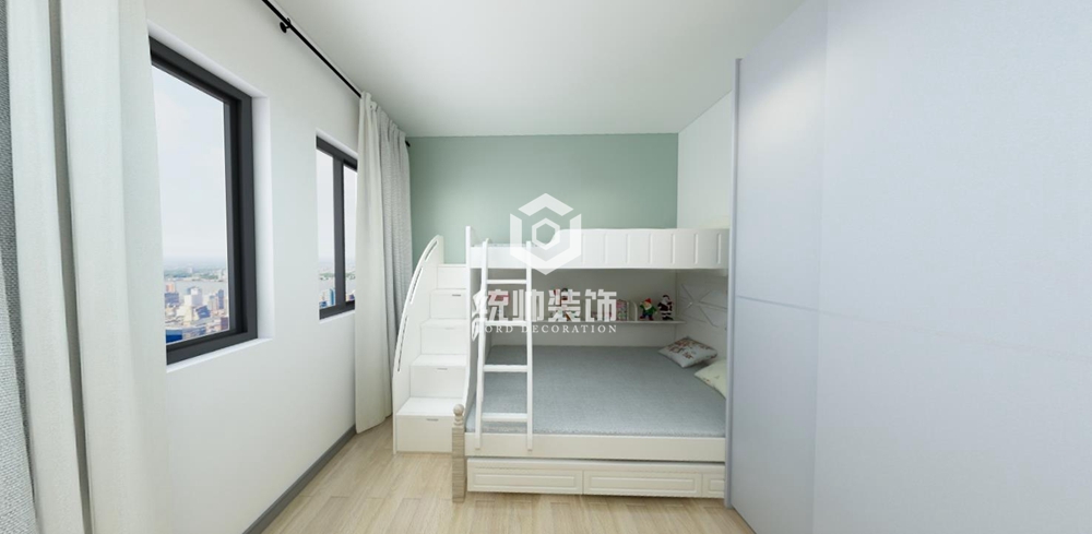 浦东新区盛世南苑80平方现代简约风格公寓儿童房装修效果图