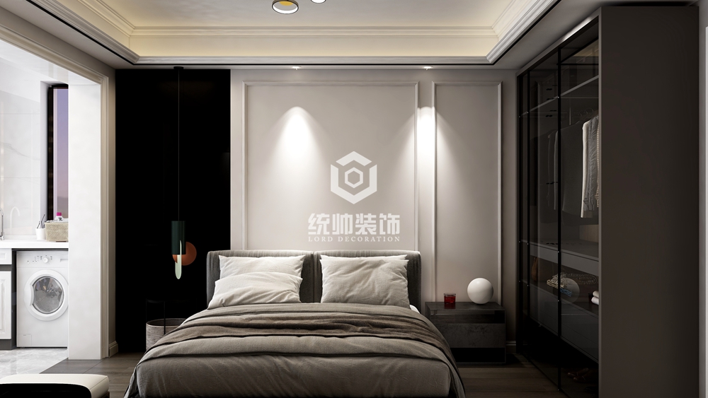 浦东新区中原小区80平方现代简约风格平层卧室装修效果图