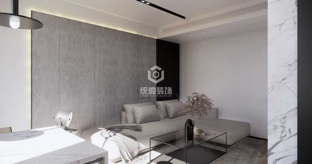 杨浦区80平现代简约风格两室一厅装修效果图