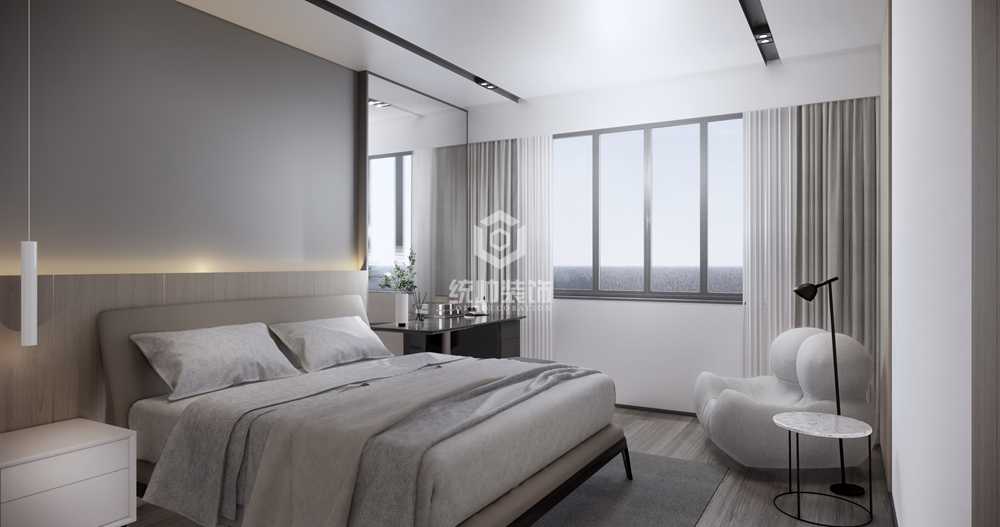 杨浦区安居花苑80平方现代简约风格两室一厅卧室装修效果图