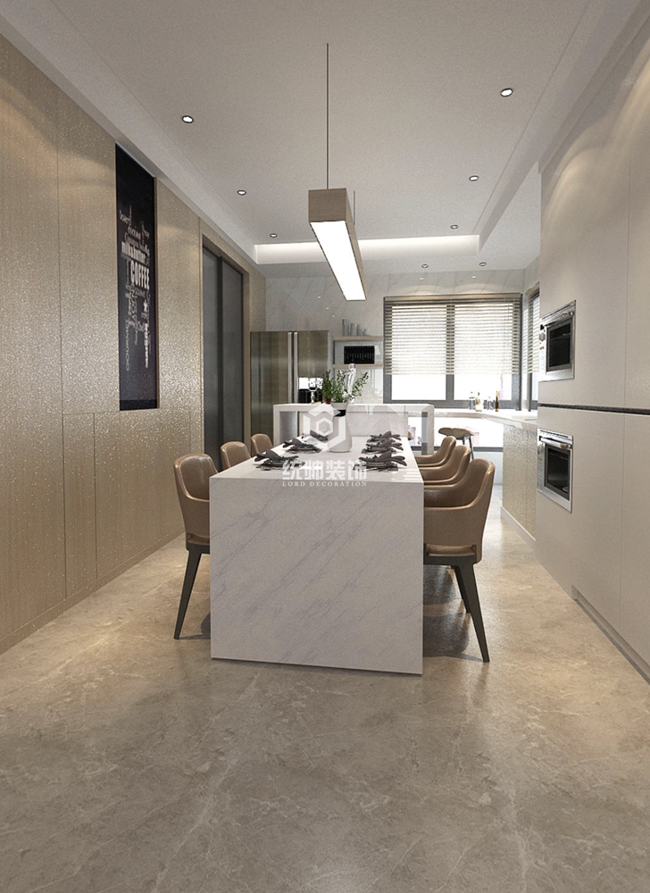浦东新区尚海郦景150平方现代简约风格公寓餐厅装修效果图