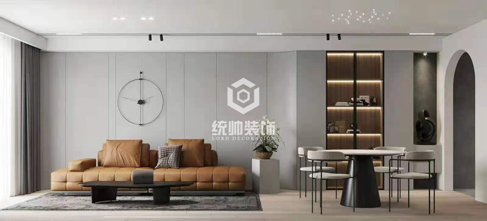 浦東新區簡意人生150平現代簡約客廳裝修效果圖