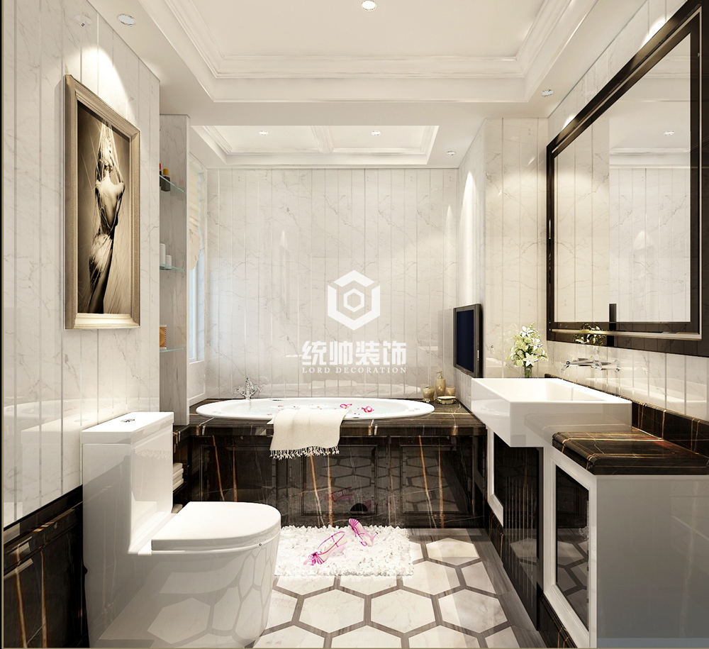 浦东新区翡翠湾170平方欧式风格4室2厅卫生间装修效果图