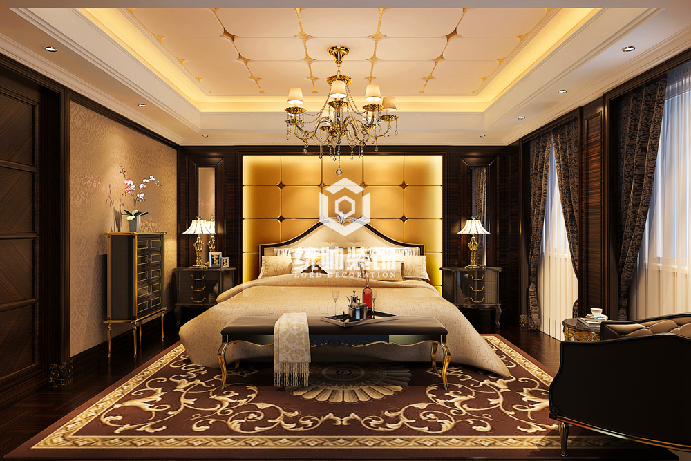 浦东新区翡翠湾300平方欧式风格大平层卧室装修效果图