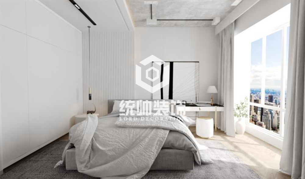 浦东新区银亿公园壹号145平方现代简约风格复式卧室装修效果图